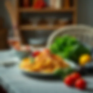 An inviting table set with pasta and fresh ingredients