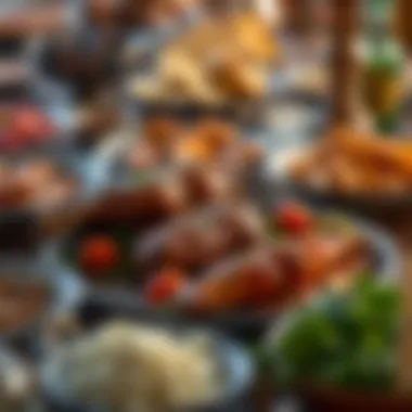 Traditional meat dishes served during the celebration