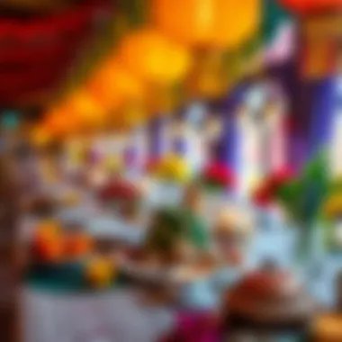 Colorful decorations for Ramazan Bayramı