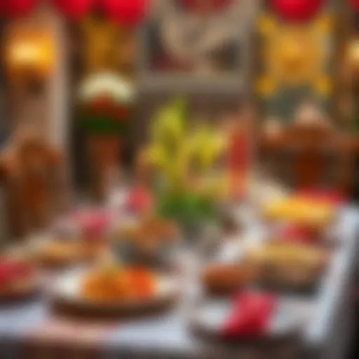 Traditional table setting for Ramazan Bayramı