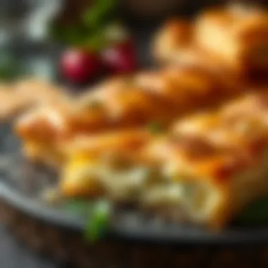 Savory pastry with herbs and cheese