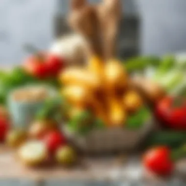 Fresh Ingredients for a Healthy Meal Fresh ingredients ready for air frying