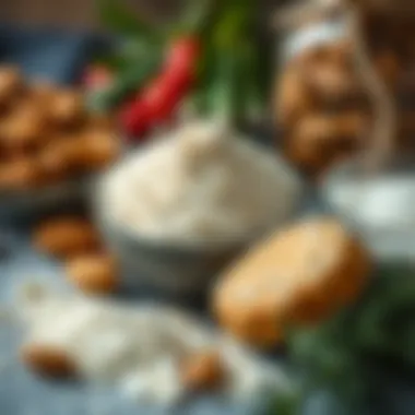 A vibrant display of ingredients used to make almond flour cookies, including almond flour and sweeteners