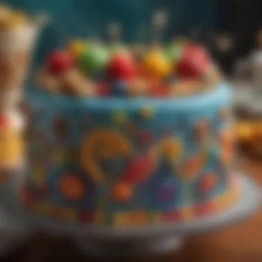 Artistic Decorations for Birthday Cakes Decorative elements for a birthday cake
