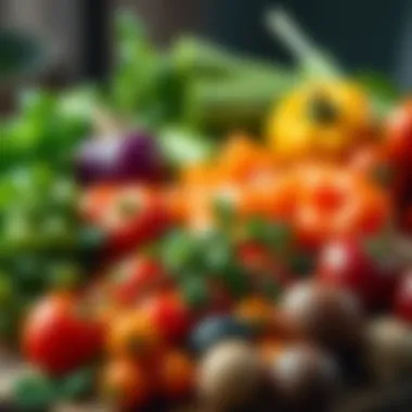Fresh Ingredients for Arda Kuru Dolma A vibrant display of fresh ingredients for making Arda Kuru Dolma, highlighting the quality and variety.