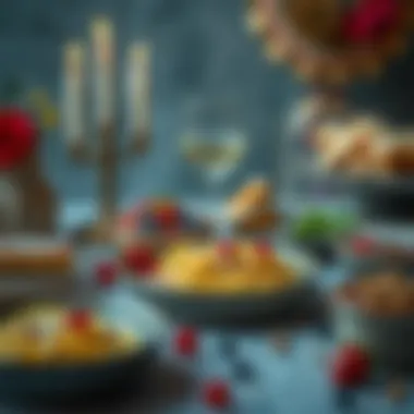 Festive Setup Featuring Arda Rulo Pasta Festive setup featuring Arda rulo pasta among other desserts