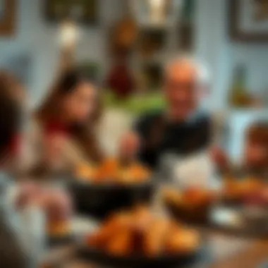 Shared Moments Over Culinary Delight Family gathering enjoying food made with Arzum Airfryer