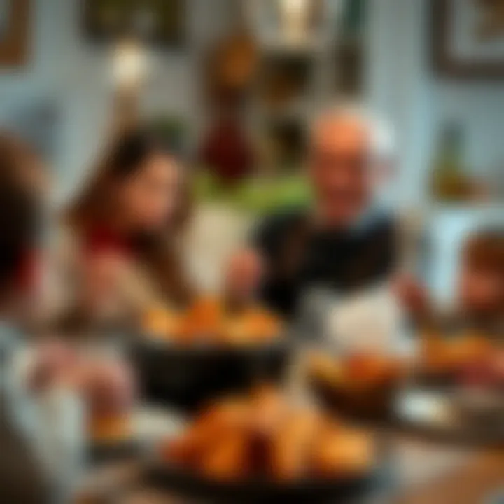 Shared Moments Over Culinary Delight Family gathering enjoying food made with Arzum Airfryer