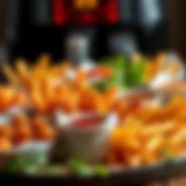 A variety of healthy snacks prepared with Arzum Airfryer
