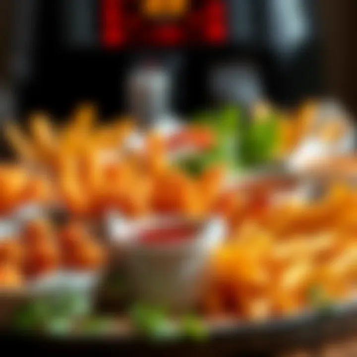 A variety of healthy snacks prepared with Arzum Airfryer
