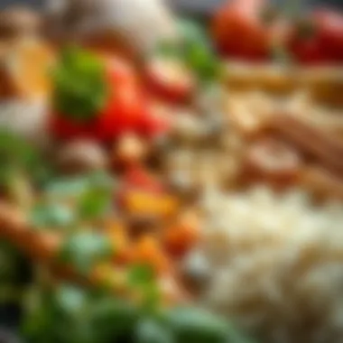 A close-up of the ingredients used in Aşure, showcasing diversity.