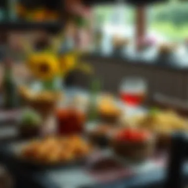 A beautifully arranged table set for sharing Aşure among family and friends.