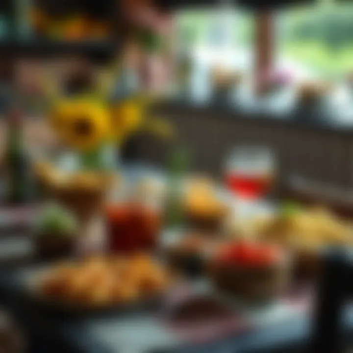 A beautifully arranged table set for sharing Aşure among family and friends.