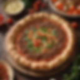 Traditional Aydinlar pide served with fresh ingredients