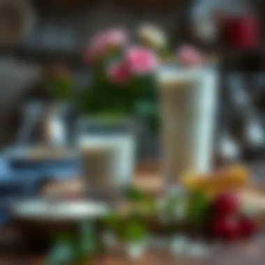 Traditional Ayran to Accompany Your Meal Refreshing ayran served in traditional cups.