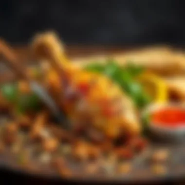 Culinary herbs and spices used for chicken drumsticks