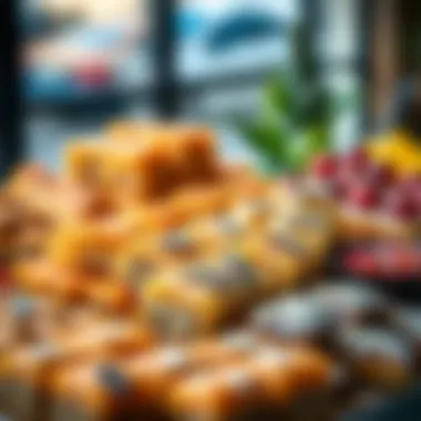 Assorted Baklava Varieties Elegant display of assorted baklava varieties