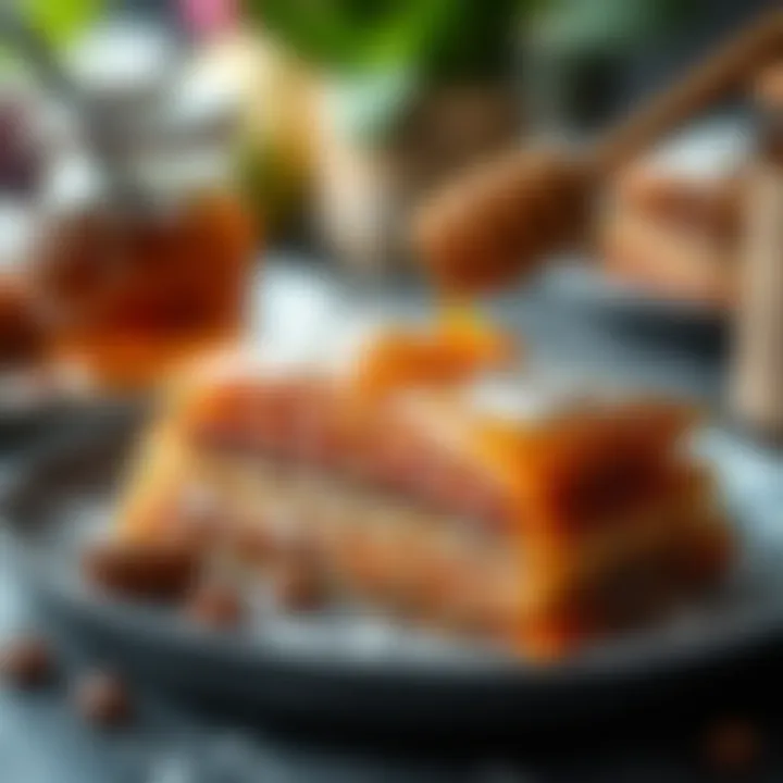 The Sweet Harmony of Baklava Layers Layers of Baklava with Honey Drizzle