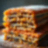 The Textural Layers of Baklava Layers of baklava showcasing its rich texture