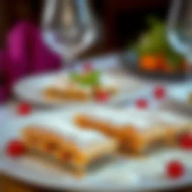 A beautifully plated baklava ready to be served