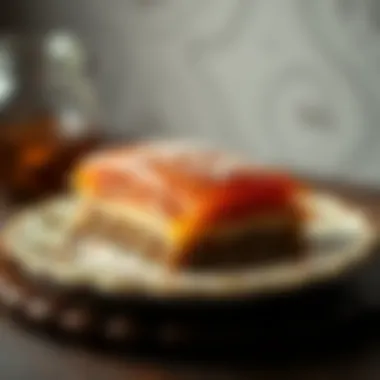 Traditional Baklava Presentation Traditional baklava served on a decorative plate