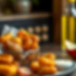 Golden fried balloon potatoes ready to be enjoyed