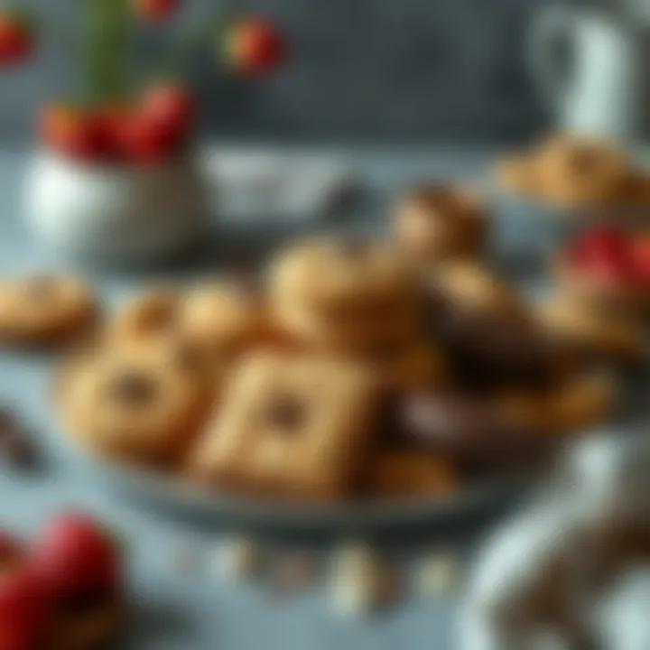 Modern Cookie Variations A platter showcasing modern cookie variations