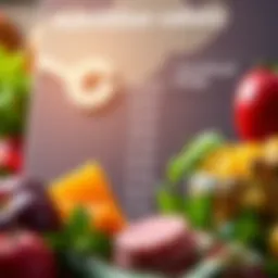 Nutritional energy values of various food groups displayed in an infographic