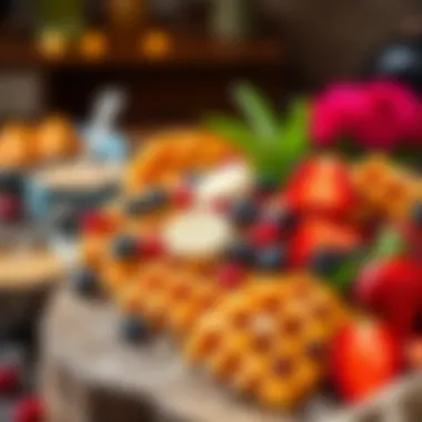 A Feast for the Eyes A beautifully arranged waffle platter for a festive table