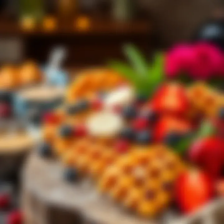 A Feast for the Eyes A beautifully arranged waffle platter for a festive table