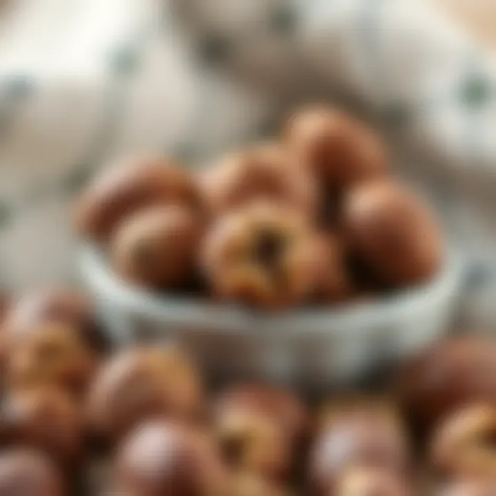 The Unique Texture of Hazelnuts A close-up shot of hazelnuts emphasizing their texture