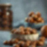Nutritious raw hazelnuts showcased in a decorative bowl
