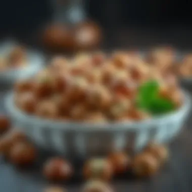 Nature's Bounty: Hazelnuts A vibrant display of hazelnuts on a wooden table