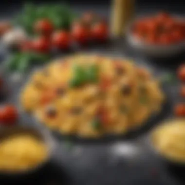 Fresh Ingredients for Bim Pasta Selection of fresh ingredients for making Bim pasta