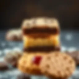 An assortment of biscuit and chocolate varieties