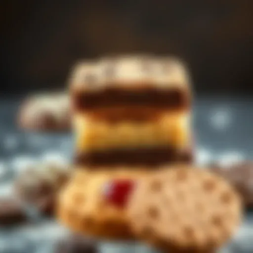 An assortment of biscuit and chocolate varieties
