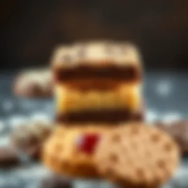 Delicious Biscuit and Chocolate Combinations An assortment of biscuit and chocolate varieties