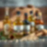 Aromatic herbal oils selection