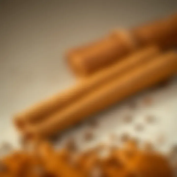 An abstract representation of blood sugar levels with a cinnamon backdrop