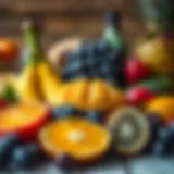 A colorful array of fresh fruits rich in vitamins