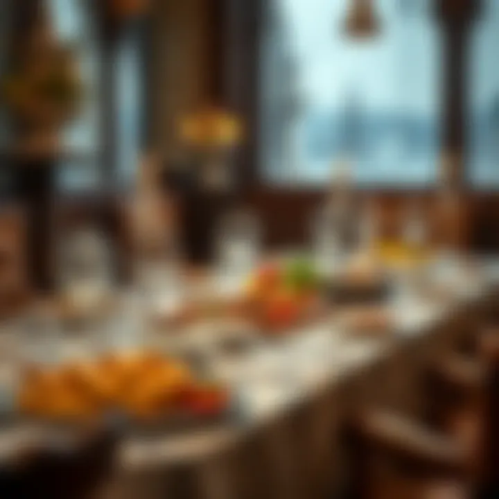 Traditional Ottoman Dining Experience at Cahide Sultan Saray Sarması An elegant dining setup showcasing traditional Ottoman cuisine at the palace