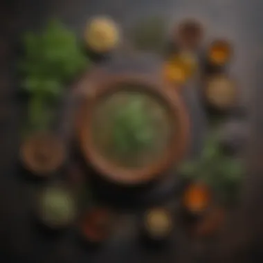 Çakırcık Herb and Traditional Remedies An artistic arrangement of Çakırcık herb alongside traditional herbal remedies