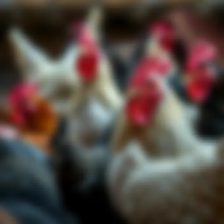 Diverse Chicken Breeds Diverse chicken breeds showcasing unique characteristics
