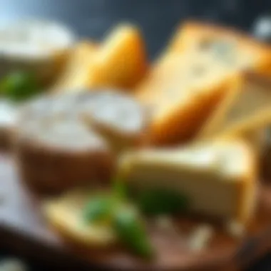 Selection of cheeses used in cheesecake