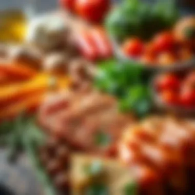 A vibrant spread of ingredients used in çiğ köfte.