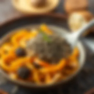 Chia Seeds in a Healthy Meal Chia seeds incorporated into a healthy meal