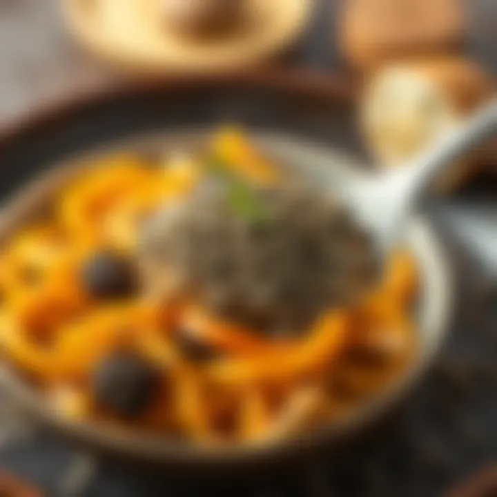 Chia Seeds in a Healthy Meal Chia seeds incorporated into a healthy meal