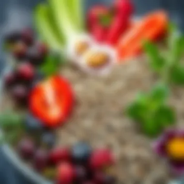 Nutritional Benefits of Chia Seeds Nutritional benefits of chia seeds displayed in a vibrant arrangement