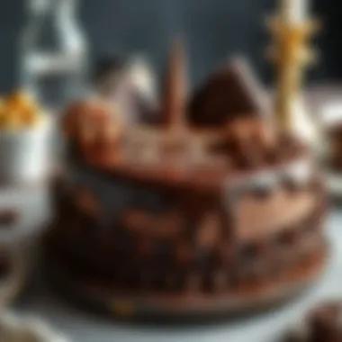 Luxurious Chocolate Delight Classic chocolate cake adorned with rich decorations and a personalized message