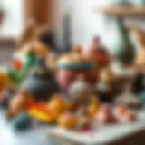 Colorful clay creations displayed on a surface